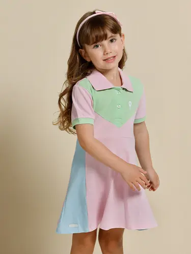 Vestido Polo Piquet Recortes