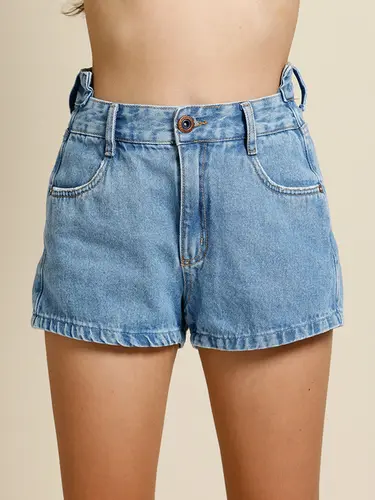 Shorts Jeans Cós Alto Duplo