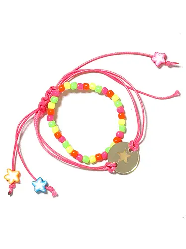 Kit 2 Pulseiras Neon Coin