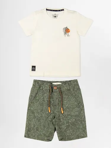 Conjunto Infantil de Camiseta e Bermuda Sarja Today