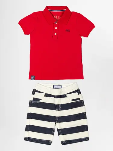 Conjunto Infantil de Polo e Bermuda Sarja Party
