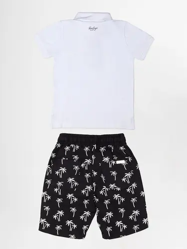 Conjunto Infantil de Polo e Bermuda Sarja Black