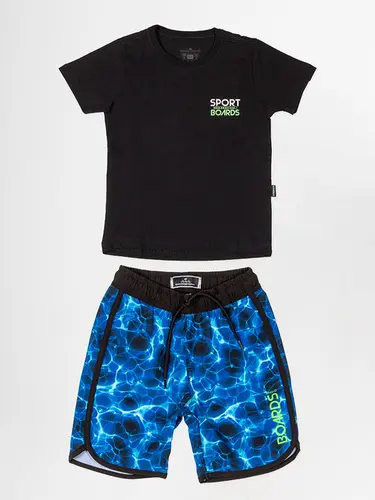 Conjunto Infantil de Camiseta e Bermuda Microfibra Sport