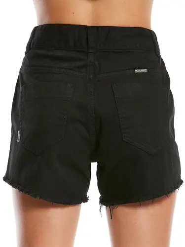 Shorts Sarja Cintura Alta Color Poah