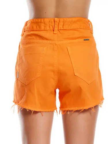 Shorts Sarja Cintura Alta Color Poah