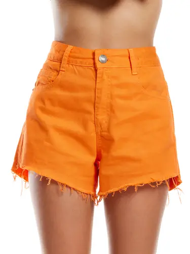 Shorts Sarja Cintura Alta Color Poah