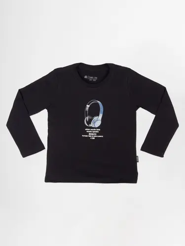 Camiseta Infantil Manga Longa Head Phone