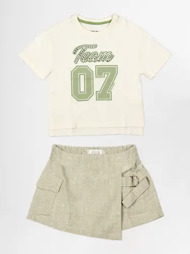 Conjunto Infantil Blusa Com Shorts Saia Team
