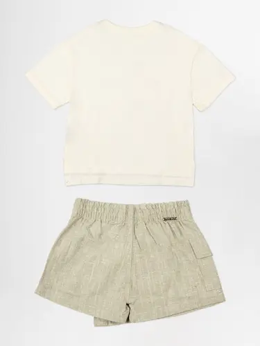 Conjunto Infantil Blusa Com Shorts Saia Team