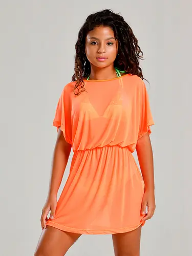 Saída de Praia Vestido Tule Teen