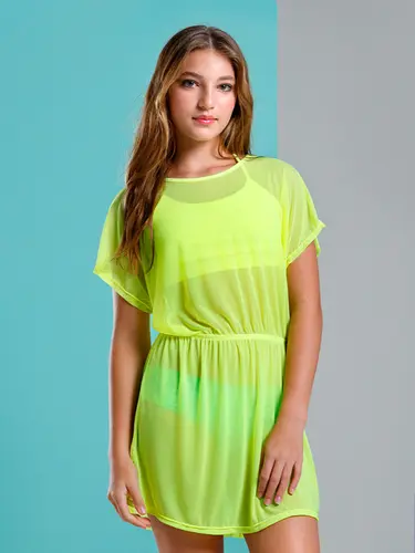Saída de Praia Vestido Tule Teen