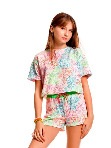 Blusa Cropped Molevisco Logomania