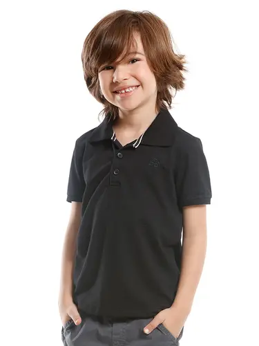 Polo Piquet Logo Essencial Infantil