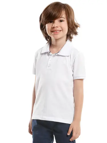 Polo Piquet Logo Essencial Infantil