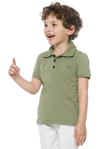 Polo Piquet Logo Essencial Infantil