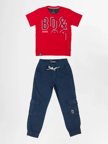 Conjunto Camiseta Sarja Manga Curta Infantil