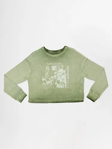 Blusa Cropped Authenticity Stone