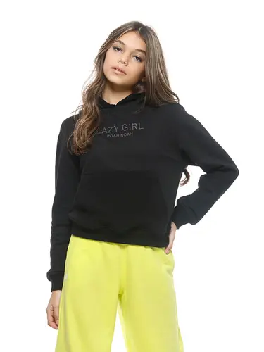 Blusa Moletom Com Capuz Lazy Girl