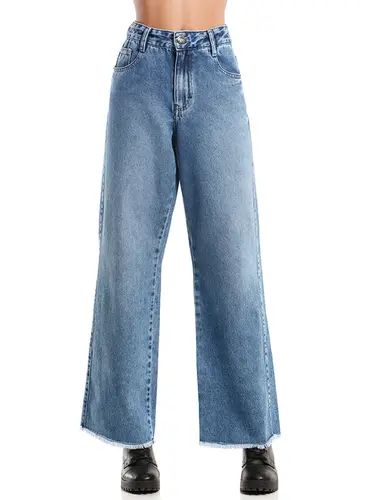 Calça Jeans Wide Leg Super Alta