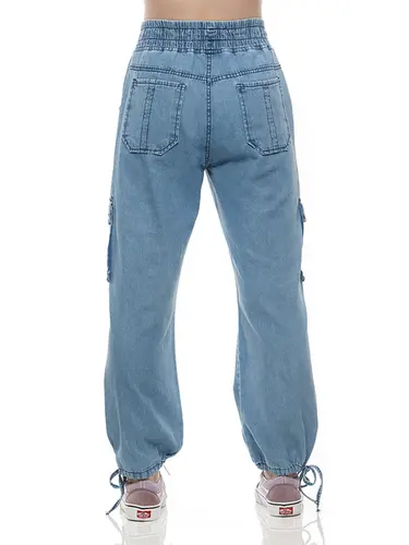 Calça Jeans Cargo Stone