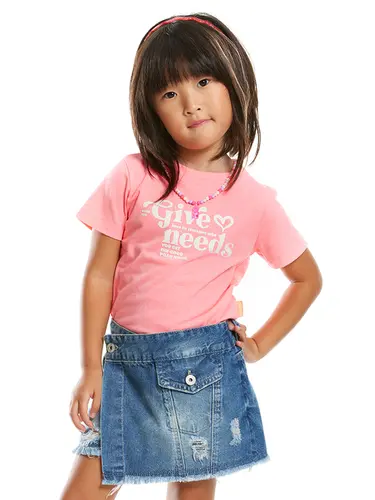 Conjunto Blusa Com Shorts Saia Jeans Give Needs