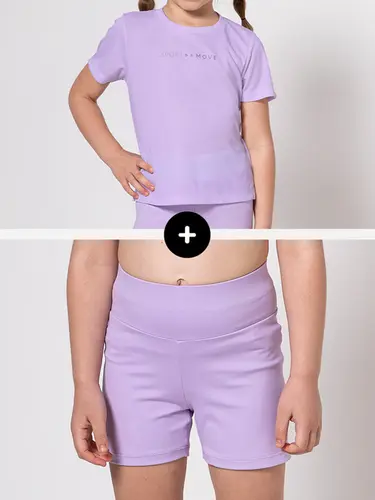 Kit Infantil Blusa E Bermuda Cicilista  Dry Fit Mini
