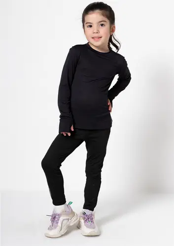 Kit Infantil Blusa Manga Longa E Calça Legging Dry Fit Mini