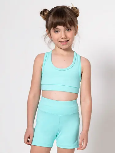 Kit Infantil Top Lycra E Calça Legging Day By Day Mini
