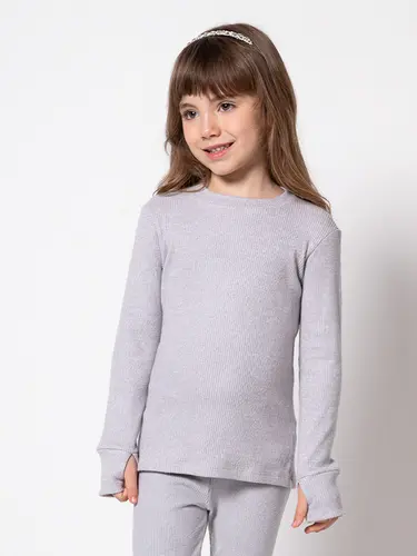 Kit Infantil Blusa E Calça Legging Canelada Flanellato