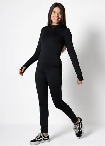 Kit Blusa Manga Longa E Calça Legging DryFit Teen