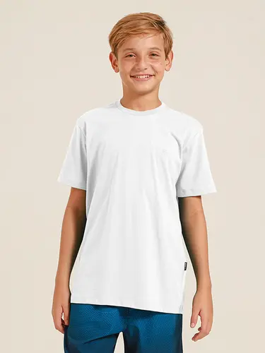 Camiseta Básica Logo Bordado