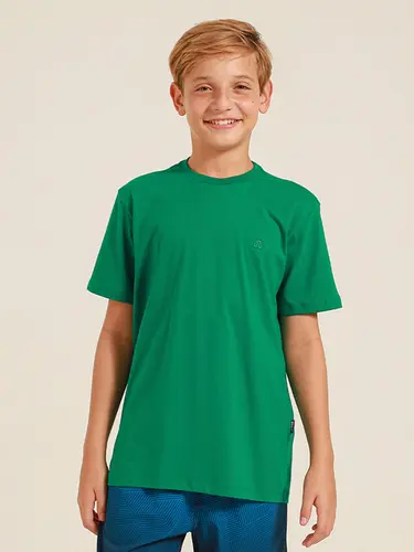 Camiseta Básica Logo Bordado