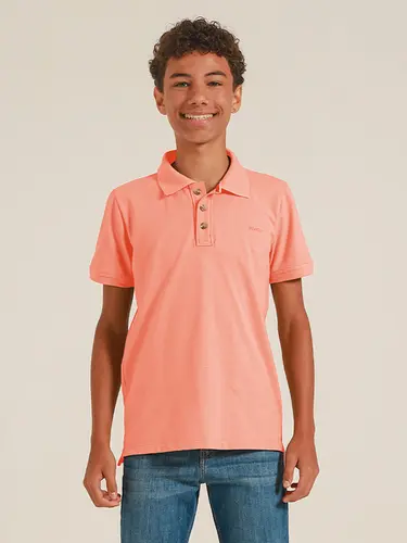 Polo Piquet Melange Masculina
