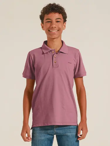 Polo Piquet Melange Masculina
