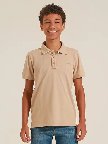 Polo Piquet Melange Masculina