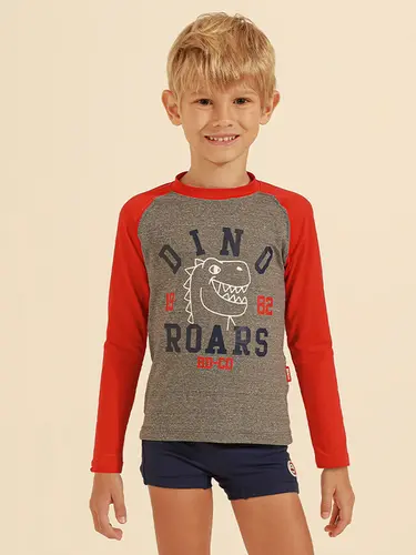 Kit Beachwear Infantil Dino Roads Proteção UV 50