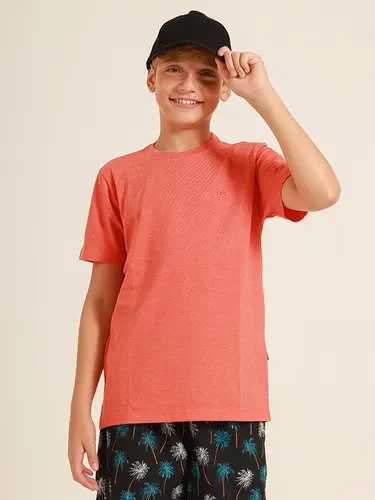 Camiseta Infantil Básica Logo Bordado