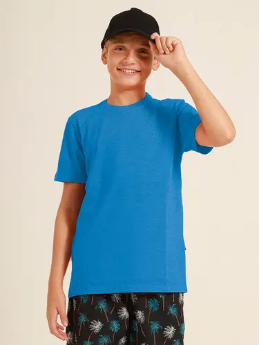 Camiseta Infantil Básica Logo Bordado