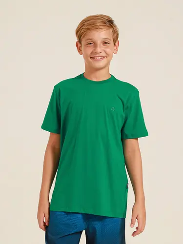 Camiseta Infantil Básica Logo Bordado
