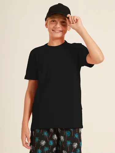 Camiseta Infantil Básica Logo Bordado
