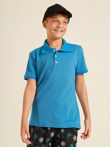 Polo Infantil Piquet Logo Basic