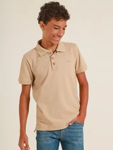 Polo Infantil Piquet Melange Logo