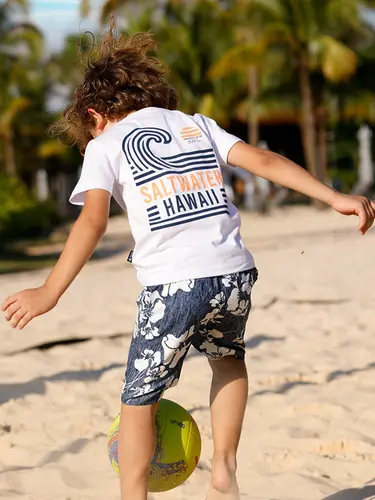 Conjunto Infantil Camiseta E Bermuda Água Honolulu