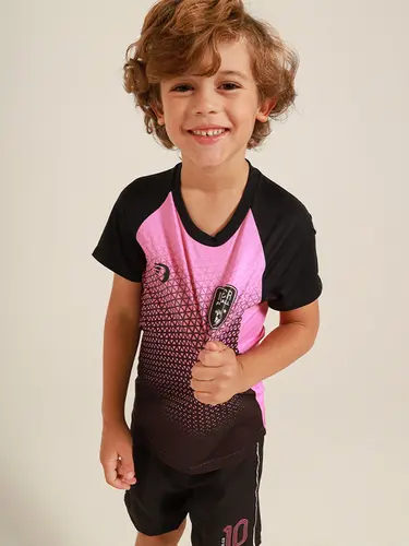Conjunto Infantil Camiseta Dry Fit Shorts Microfibra Inter