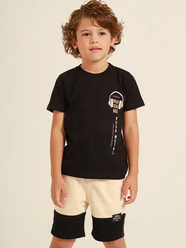 Conjunto Infantil Camiseta Moletinho Music