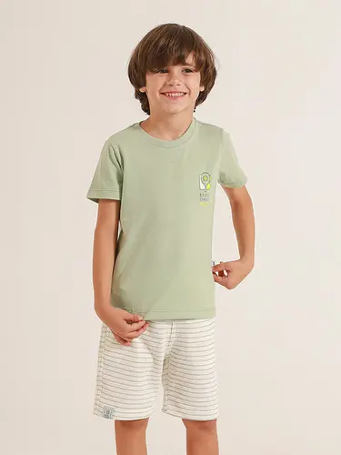 Conjunto Infantil Camiseta Moletinho Beachtennis