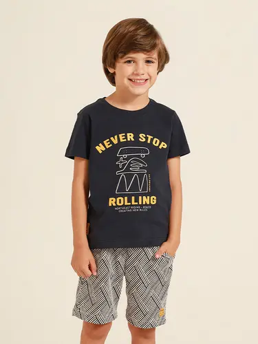 Conjunto Infantil Camiseta Moletinho Skater
