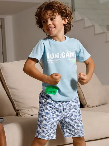 Conjunto Infantil Camiseta Sarja Fun Game