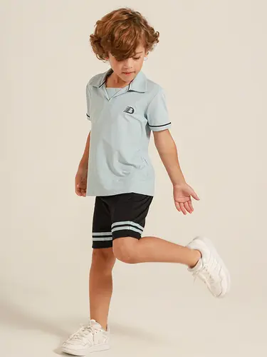 Conjunto Infantil Polo Dry Fit Shorts Sporting