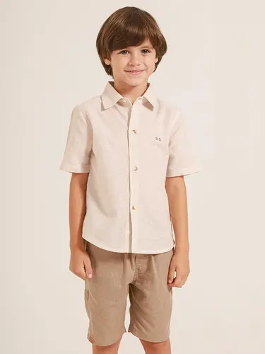 Conjunto Infantil Camisa Sarja Vintage